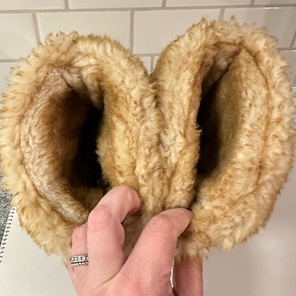 BEARPAW 9 Flatbrush Hickory Sheepskin woman 3" wedge winter boot gorpcore boho - Picture 9 of 13